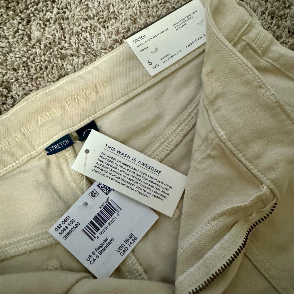 American Eagle Super High Rise baggy wide leg stretch pants